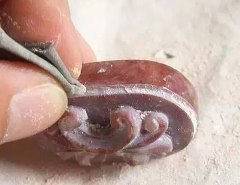 手工雕壽山石把件--附過程