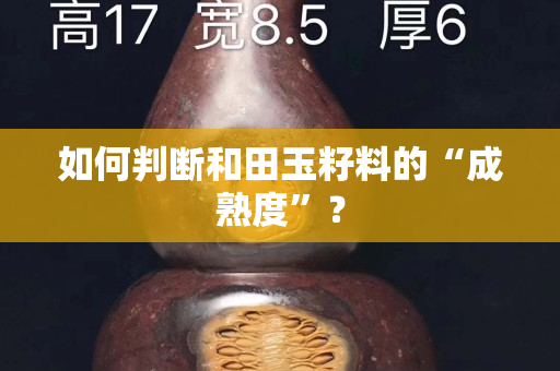 如何判斷和田玉籽料的“成熟度”? 如何判斷和田玉籽料的“成熟度”?