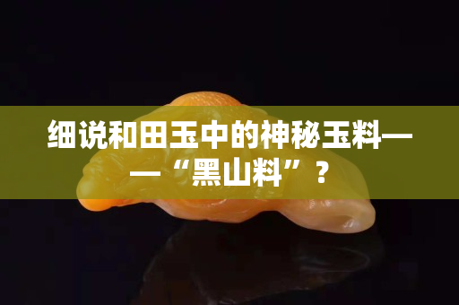 細(xì)說(shuō)和田玉中的神秘玉料——“黑山料”？