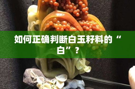 如何正確判斷白玉籽料的“白”？