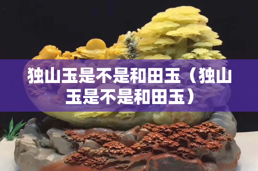 獨山玉是不是和田玉（獨山玉是不是和田玉）