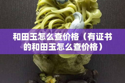 和田玉怎么查價格(有證書的和田玉怎么查價格) 和田玉怎么查價格(有證書的和田玉怎么查價格)