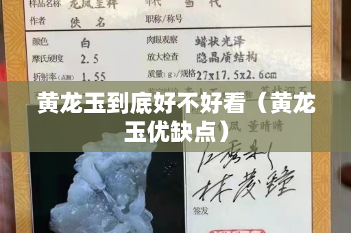 黃龍玉到底好不好看（黃龍玉優(yōu)缺點(diǎn)）