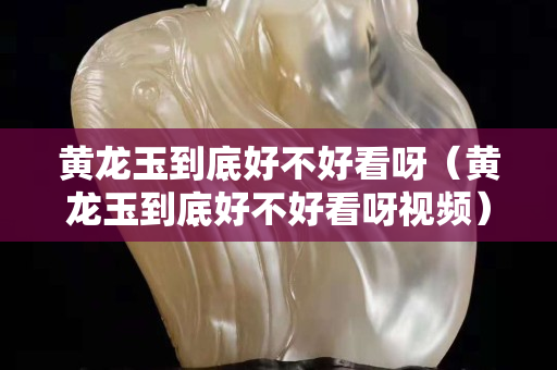 黃龍玉到底好不好看呀（黃龍玉到底好不好看呀視頻）