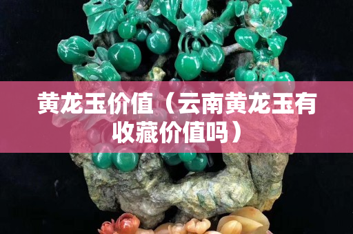 黃龍玉價值（云南黃龍玉有收藏價值嗎）