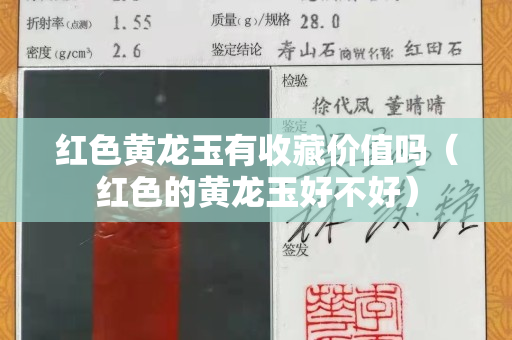 紅色黃龍玉有收藏價值嗎（紅色的黃龍玉好不好）