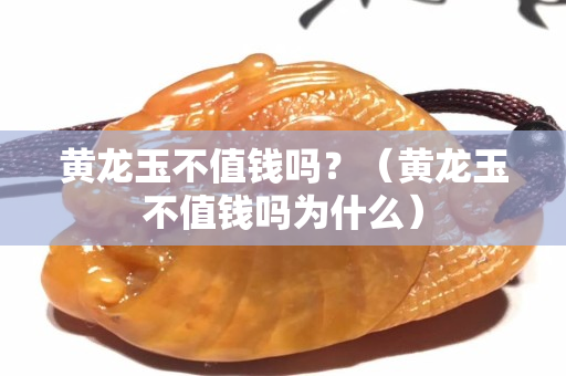 黃龍玉不值錢嗎？（黃龍玉不值錢嗎為什么）