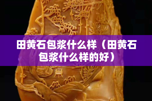 田黃石包漿什么樣（田黃石包漿什么樣的好）