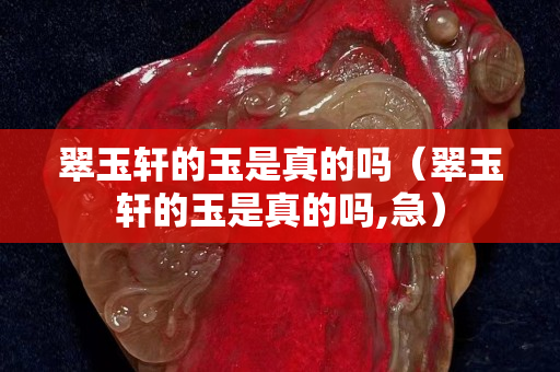 翠玉軒的玉是真的嗎（翠玉軒的玉是真的嗎,急）