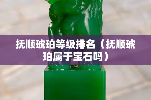 撫順琥珀等級排名（撫順琥珀屬于寶石嗎）