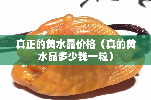 真正的黃水晶價格（真的黃水晶多少錢一粒）