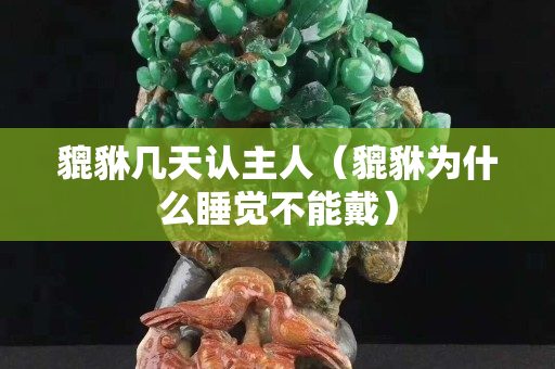 貔貅幾天認(rèn)主人（貔貅為什么睡覺(jué)不能戴）