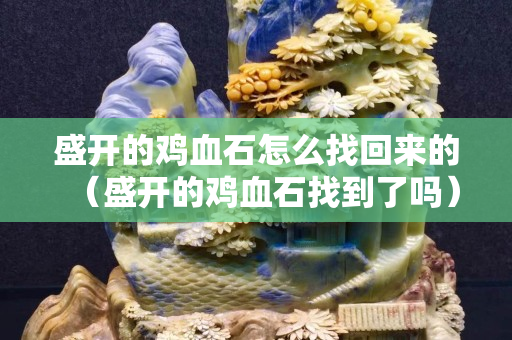 盛開的雞血石怎么找回來的（盛開的雞血石找到了嗎）