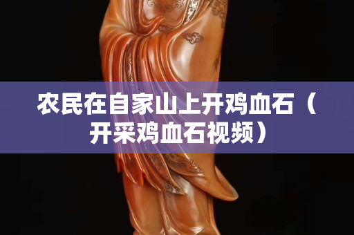 農民在自家山上開雞血石（開采雞血石視頻）