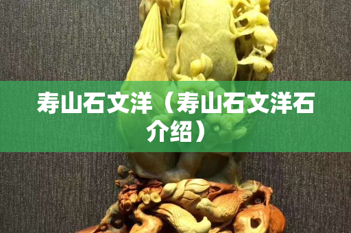 壽山石文洋(壽山石文洋石介紹) 壽山石文洋(壽山石文洋石介紹)