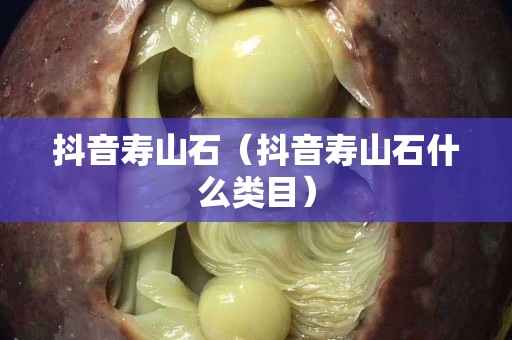 抖音壽山石（抖音壽山石什么類目）