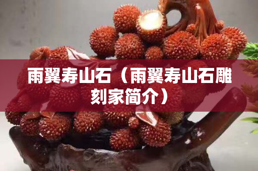 雨翼壽山石(雨翼壽山石雕刻家簡介) 雨翼壽山石(雨翼壽山石雕刻家簡介)