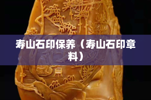 壽山石印保養(yǎng)(壽山石印章料) 壽山石印保養(yǎng)(壽山石印章料)