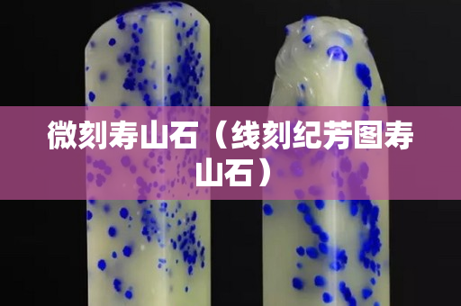 微刻壽山石（線刻紀芳圖壽山石）