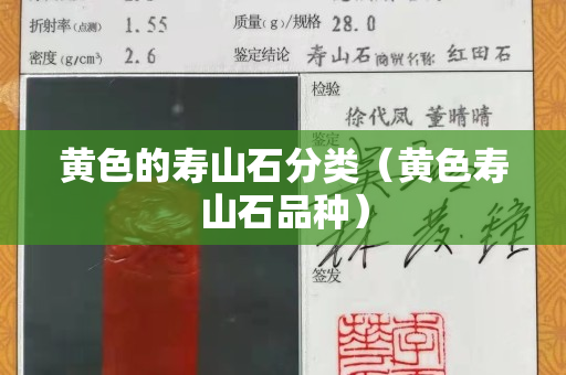 黃色的壽山石分類（黃色壽山石品種）