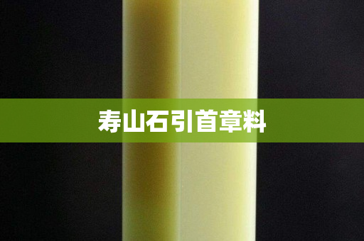 壽山石引首章料