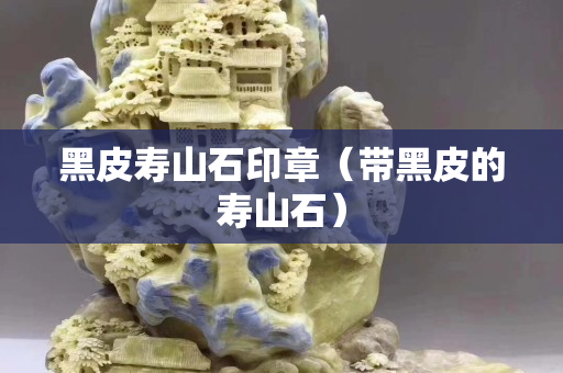 黑皮壽山石印章（帶黑皮的壽山石）