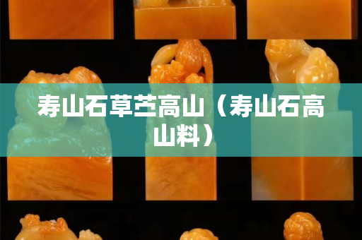 壽山石草苧高山（壽山石高山料）