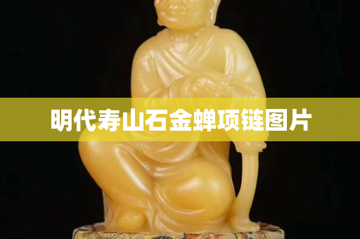 明代壽山石金蟬項鏈圖片