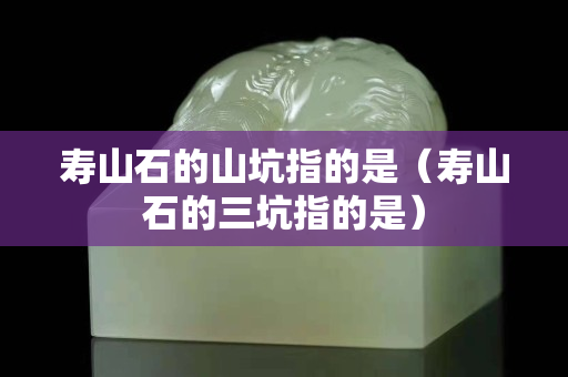 壽山石的山坑指的是（壽山石的三坑指的是）