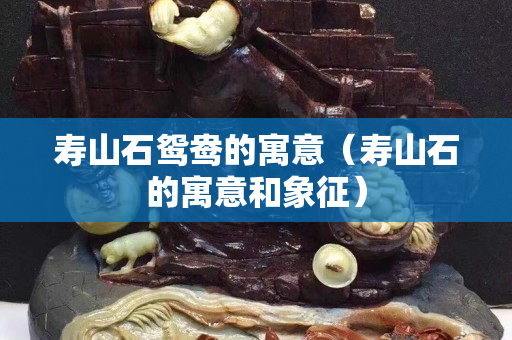 壽山石鴛鴦的寓意（壽山石的寓意和象征）