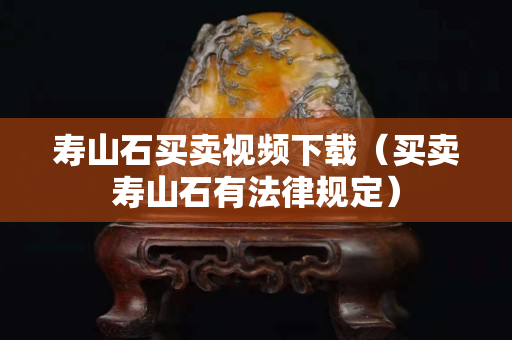 壽山石買賣視頻下載（買賣壽山石有法律規定）