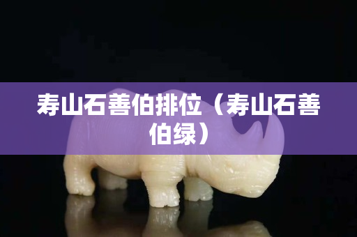 壽山石善伯排位（壽山石善伯綠）
