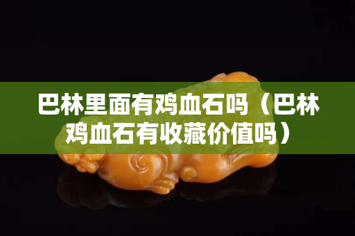 巴林里面有雞血石嗎（巴林雞血石有收藏價值嗎）